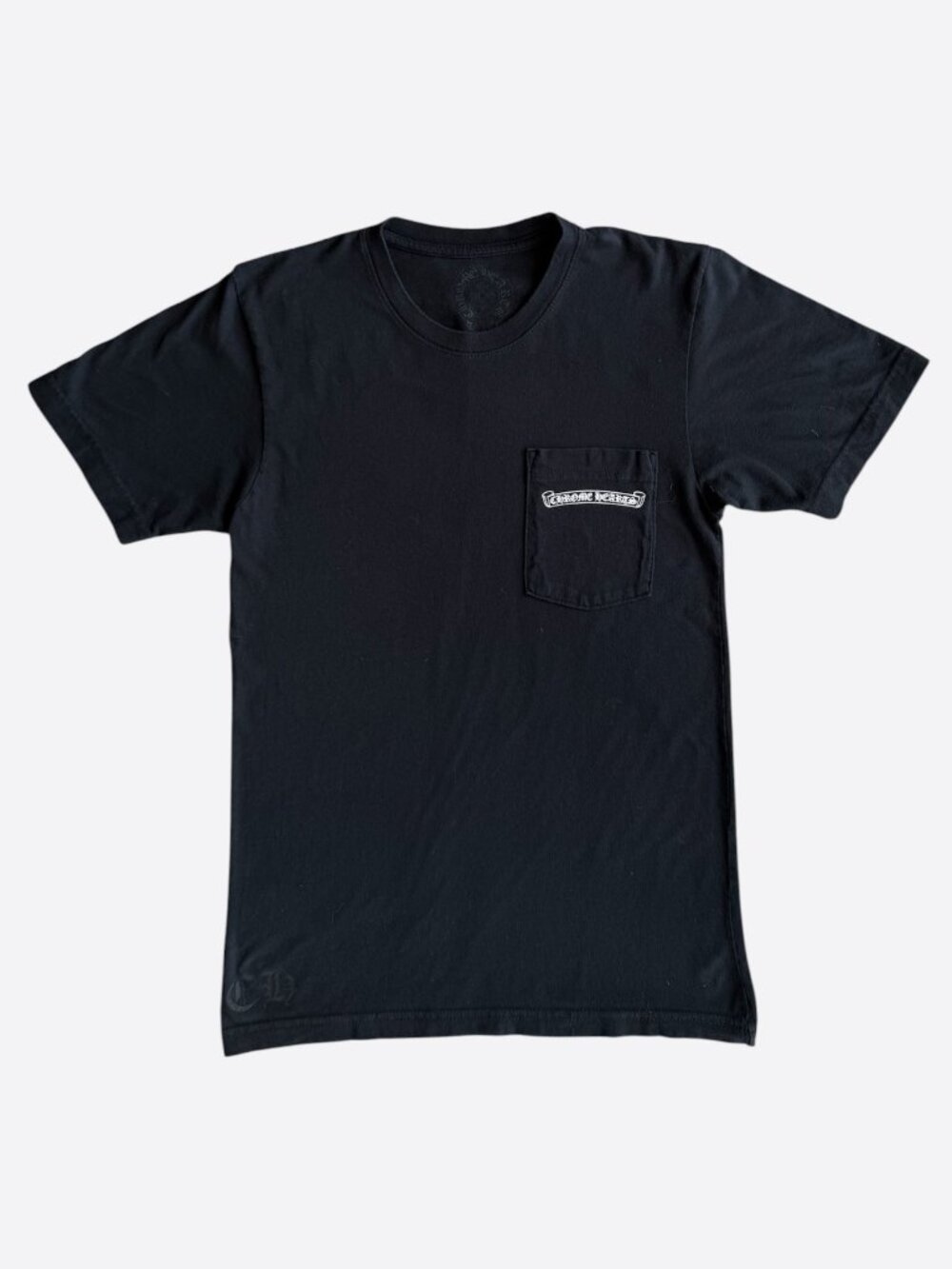 Chrome Hearts Black & White Scroll Logo T-Shirt